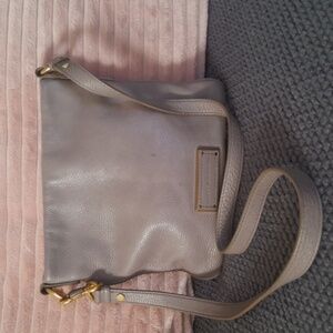Marc by Marc Jacobs Taupe Gray Leather Crossbody Purse
